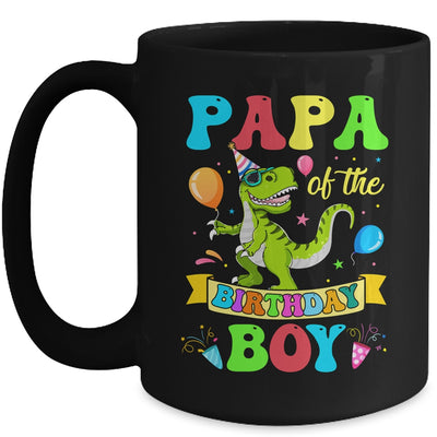 Papa Of The Birthday Boy T-Rex Dinosaur Birthday Party Mug | teecentury