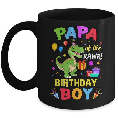 Papa Of The Birthday Boy T-Rex Funny Dinosaur Boy Party Mug | teecentury