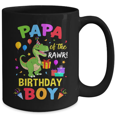 Papa Of The Birthday Boy T-Rex Funny Dinosaur Boy Party Mug | teecentury