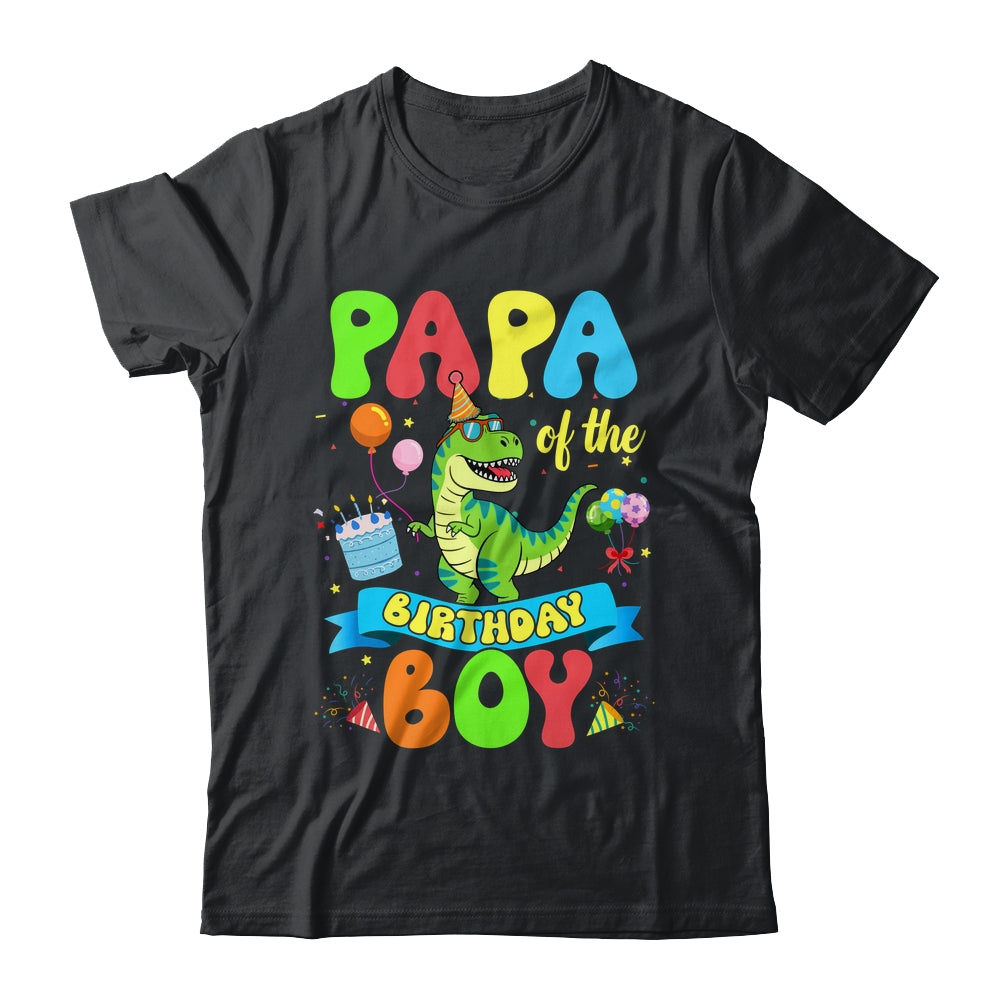 Papa Of The Birthday Boy TRex Dinosaur Birthday Family Shirt & Hoodie | teecentury