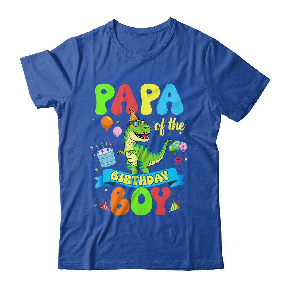 Papa Of The Birthday Boy TRex Dinosaur Birthday Family Shirt & Hoodie | teecentury