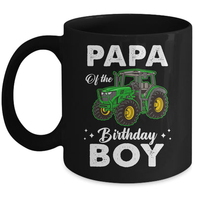 Papa Of The Birthday Boy Tractors Farm Party Farmer Mug | teecentury