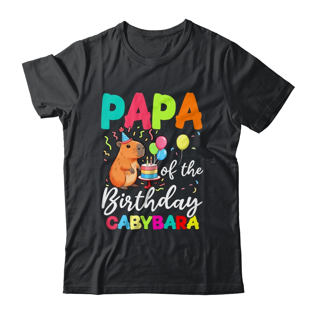 Papa Of The Birthday Capybara Girl Bday Party Family Shirt & Hoodie | teecentury