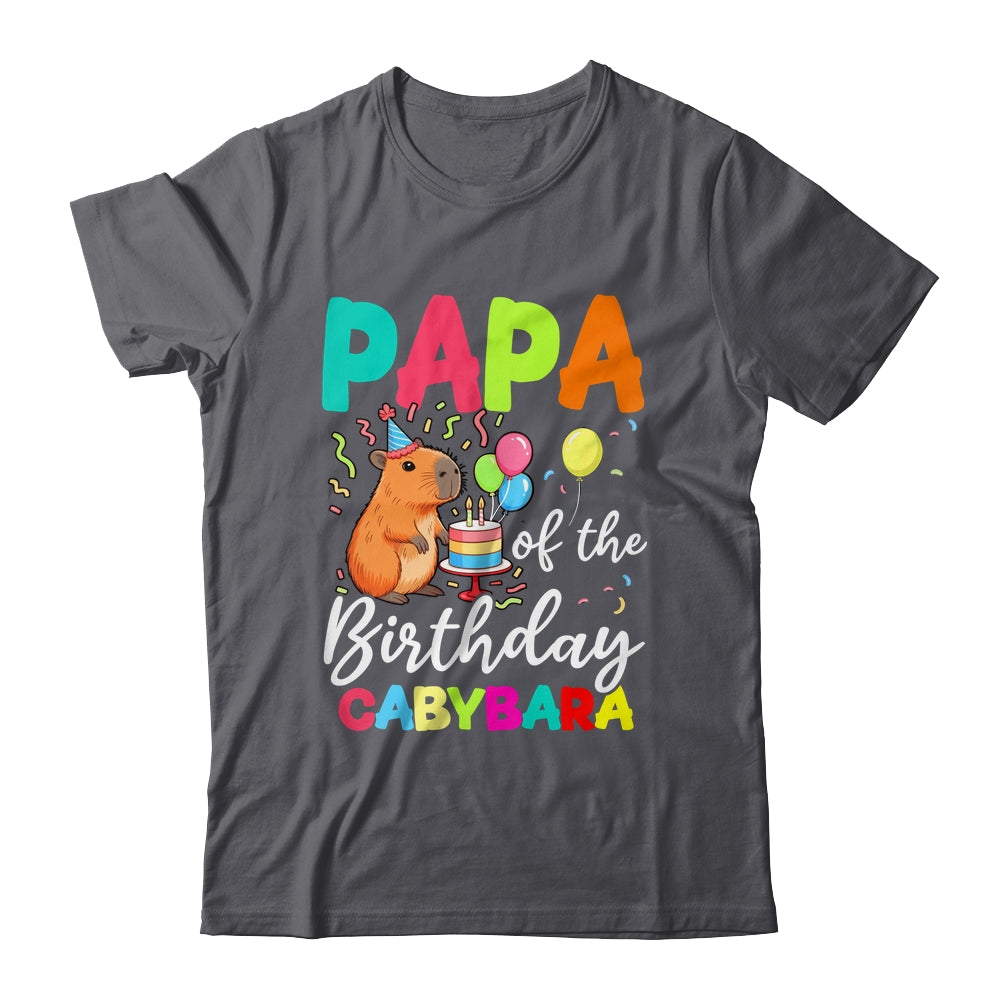 Papa Of The Birthday Capybara Girl Bday Party Family Shirt & Hoodie | teecentury