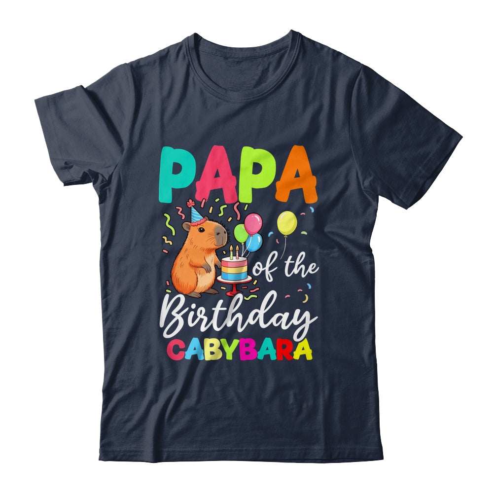 Papa Of The Birthday Capybara Girl Bday Party Family Shirt & Hoodie | teecentury