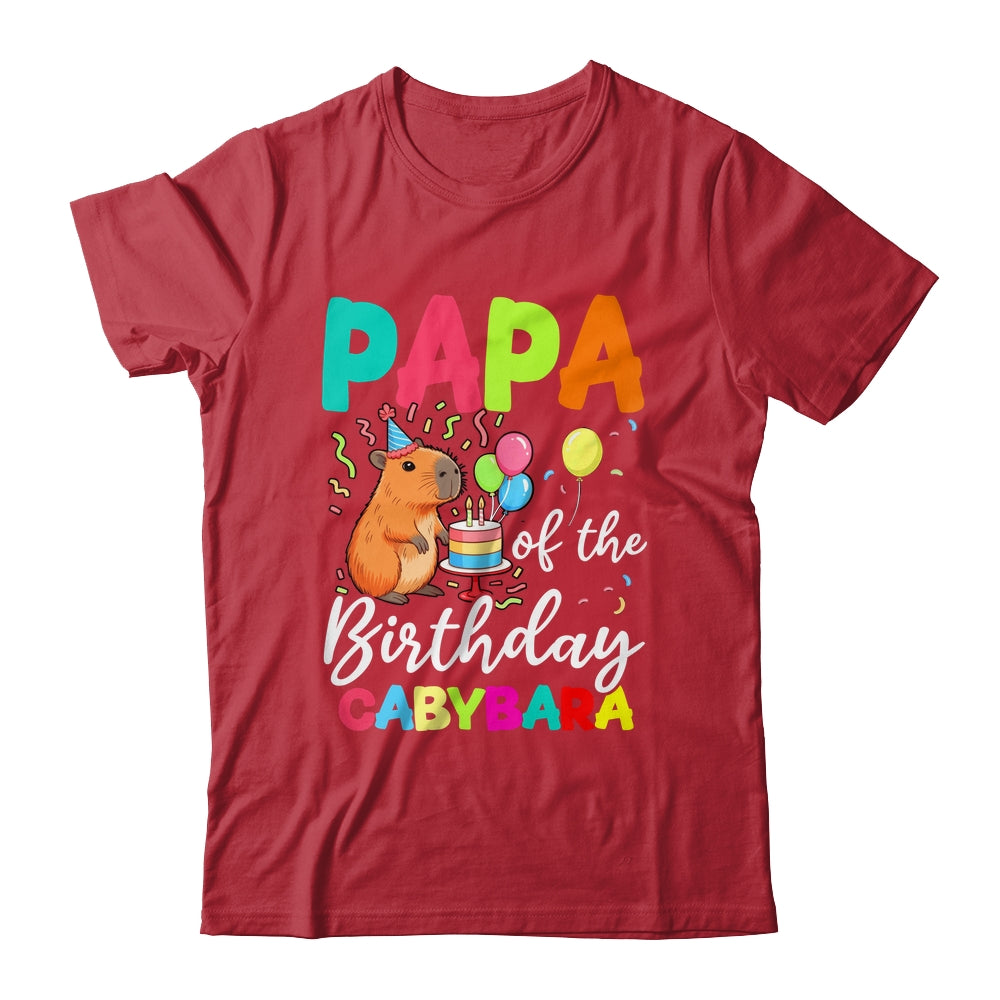 Papa Of The Birthday Capybara Girl Bday Party Family Shirt & Hoodie | teecentury