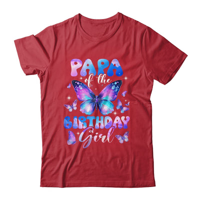 Papa Of The Birthday Girl Butterfly Family Matching Shirt & Hoodie | teecentury