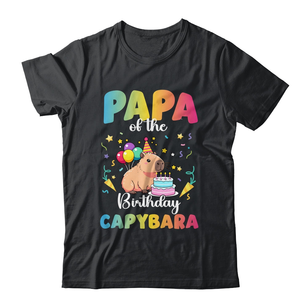 Papa Of The Birthday Girl Capybara Bday Party Family Shirt & Hoodie | teecentury