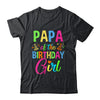 Papa Of The Birthday Girl Glows Retro 80's Party Family Shirt & Hoodie | teecentury