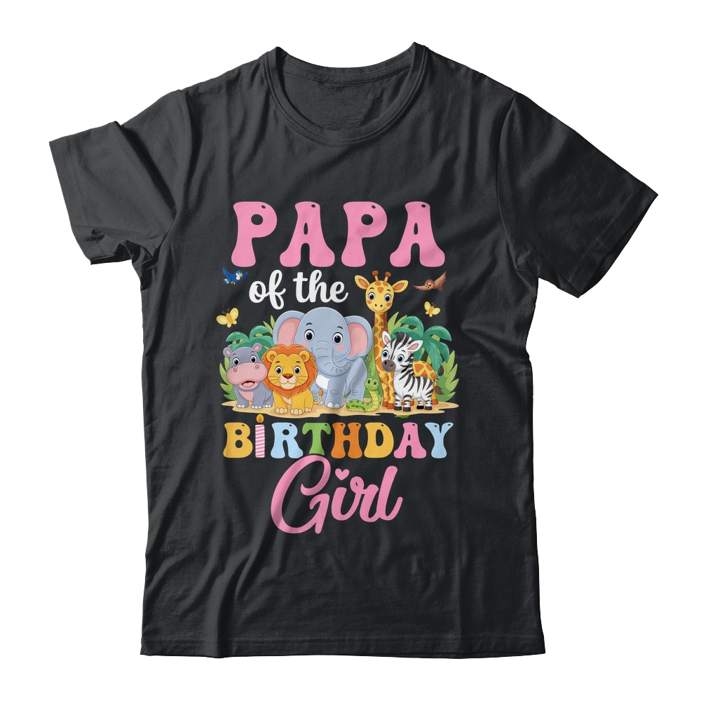 Papa Of The Birthday Girl Kids Safari Jungle Animal Shirt & Hoodie | teecentury
