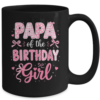 Papa Of The Birthday Girl Matching Pink Coquette Bow Mug | teecentury