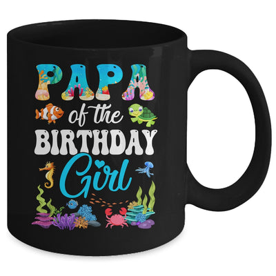 Papa Of The Birthday Girl Sea Fish Ocean Aquarium Party Mug | teecentury