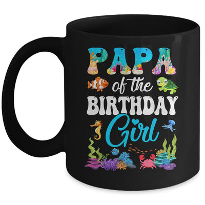 Papa Of The Birthday Girl Sea Fish Ocean Aquarium Party Mug | teecentury