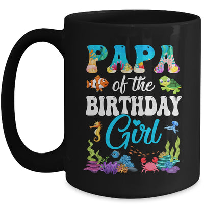 Papa Of The Birthday Girl Sea Fish Ocean Aquarium Party Mug | teecentury