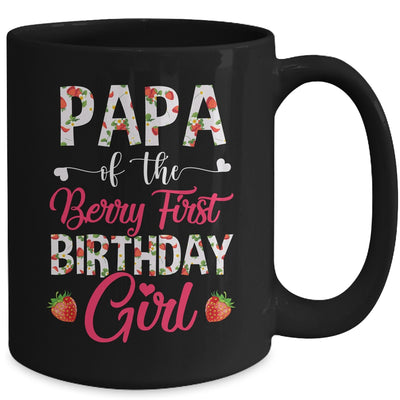 Papa Of The Birthday Girl Strawberry Berry First Birthday Mug | teecentury