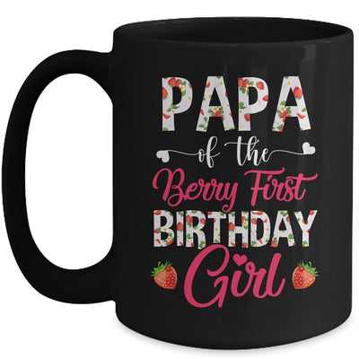 Papa Of The Birthday Girl Strawberry Berry First Birthday Mug | teecentury