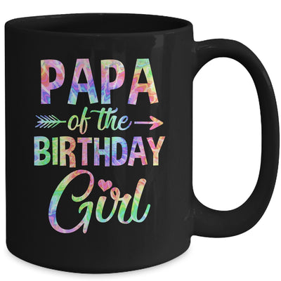 Papa Of The Birthday Girl Tie Dye 1st Birthday Girl Family Mug | teecentury