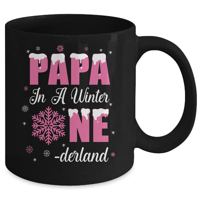 Papa Of The Birthday Girl Winter Onederland 1st Birthday Mug | teecentury