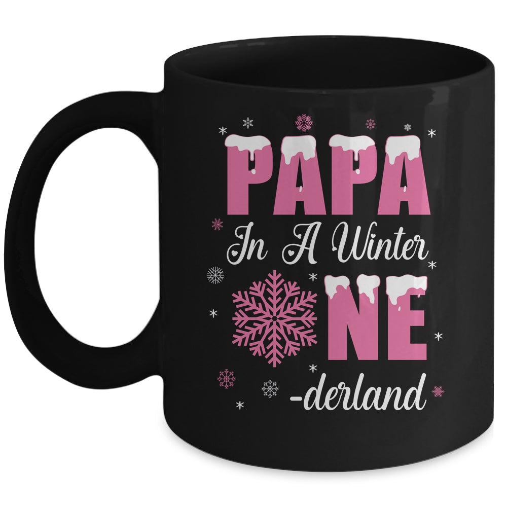 Papa Of The Birthday Girl Winter Onederland 1st Birthday Mug | teecentury