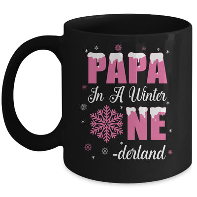 Papa Of The Birthday Girl Winter Onederland 1st Birthday Mug | teecentury