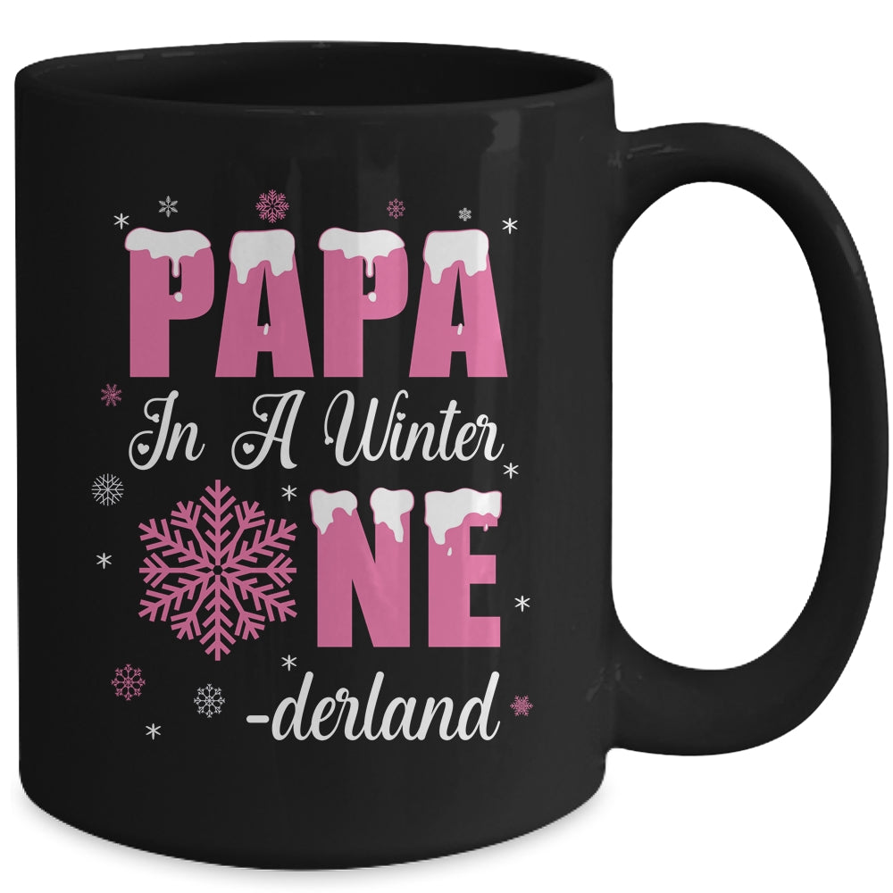 Papa Of The Birthday Girl Winter Onederland 1st Birthday Mug | teecentury