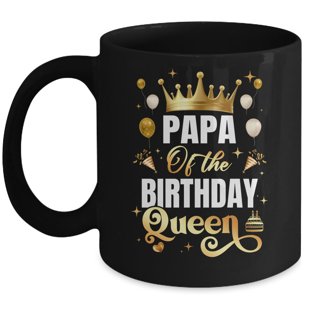 Papa Of The Birthday Queen Funny Matching Birthday Party Mug | teecentury