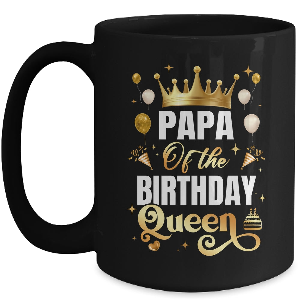 Papa Of The Birthday Queen Funny Matching Birthday Party Mug | teecentury