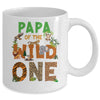 Papa Of The Birthday Wild One Safari Birthday Boy Family Mug | teecentury