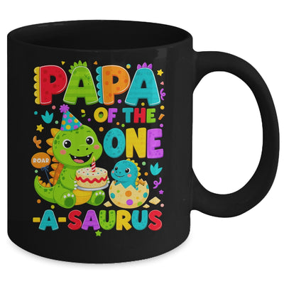 Papa Of The One-A-Saurus 1St Birthday Boy T-Rex Dinosaur Mug | teecentury