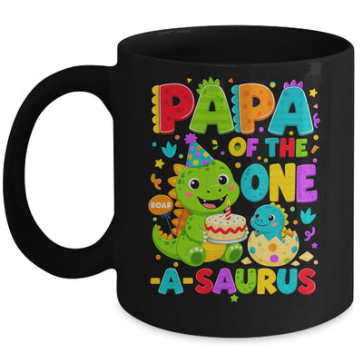 Papa Of The One-A-Saurus 1St Birthday Boy T-Rex Dinosaur Mug | teecentury