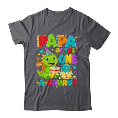 Papa Of The One-A-Saurus 1St Birthday Boy T-Rex Dinosaur Shirt & Hoodie | teecentury