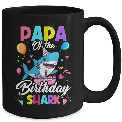 Papa Of The Shark Birthday Boy Girl Party Family Group Mug | teecentury