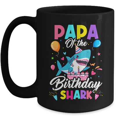 Papa Of The Shark Birthday Boy Girl Party Family Group Mug | teecentury