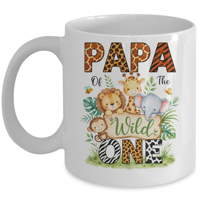 Papa Of The Wild One First Birthday Boy Jungle Safari Mug | teecentury