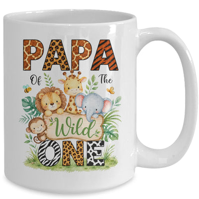 Papa Of The Wild One First Birthday Boy Jungle Safari Mug | teecentury