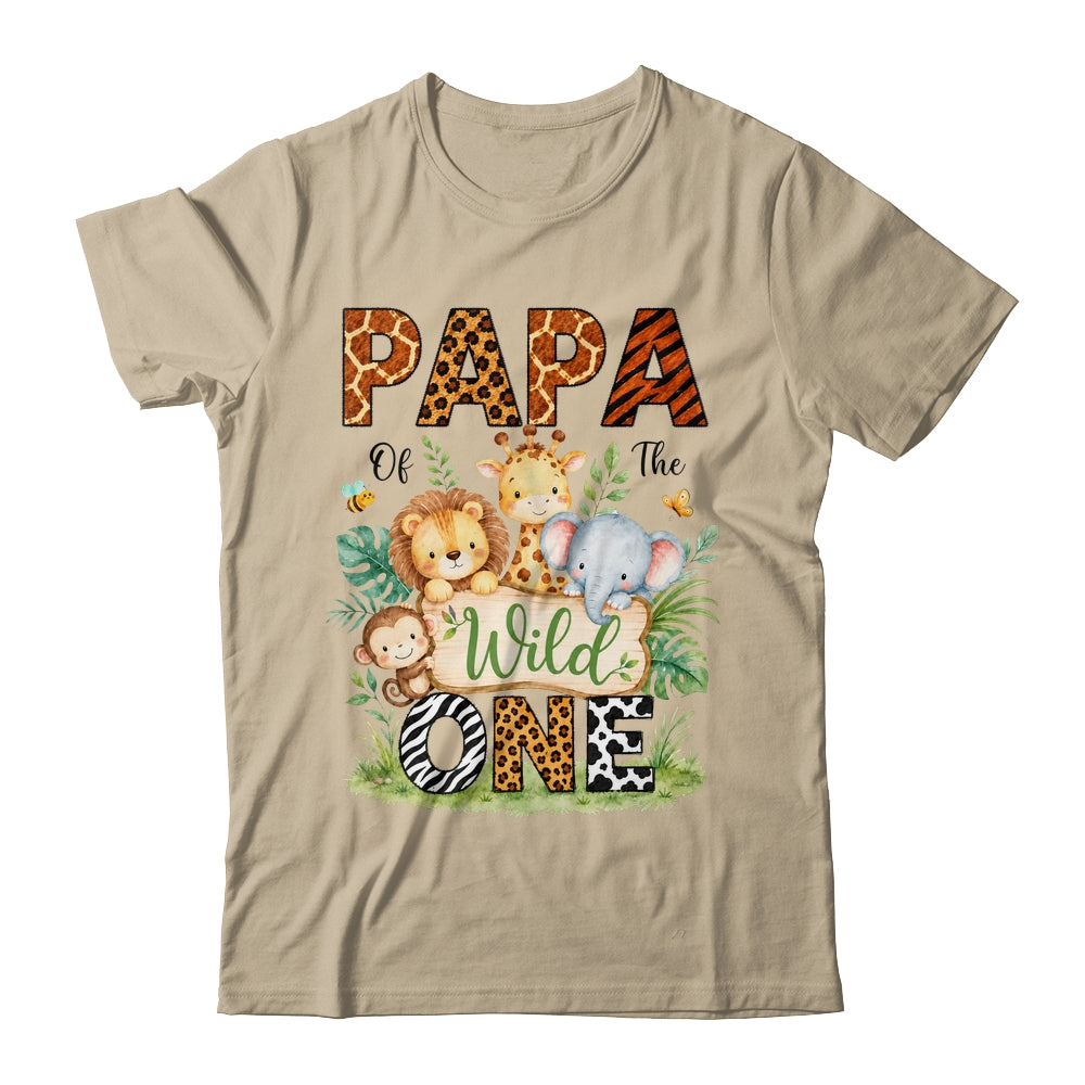 Papa Of The Wild One First Birthday Boy Jungle Safari Shirt & Hoodie | teecentury