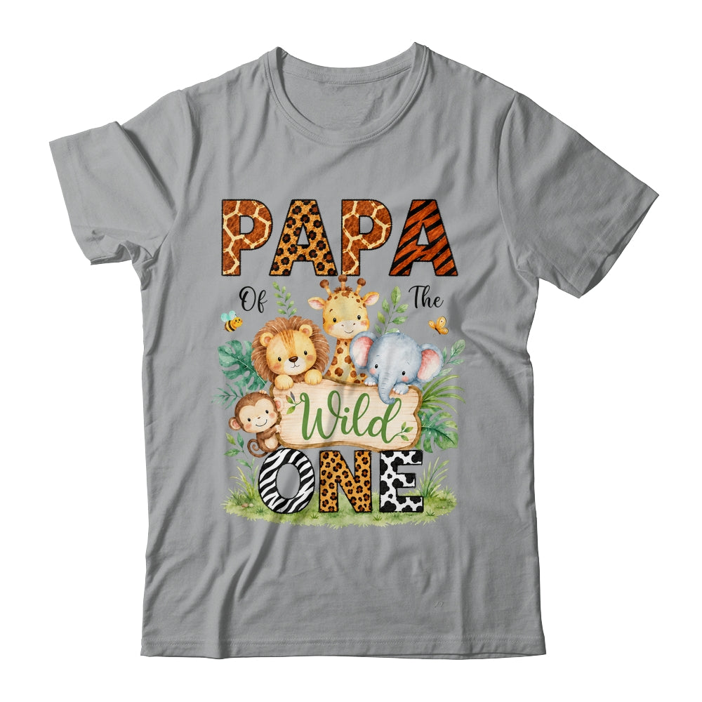 Papa Of The Wild One First Birthday Boy Jungle Safari Shirt & Hoodie | teecentury
