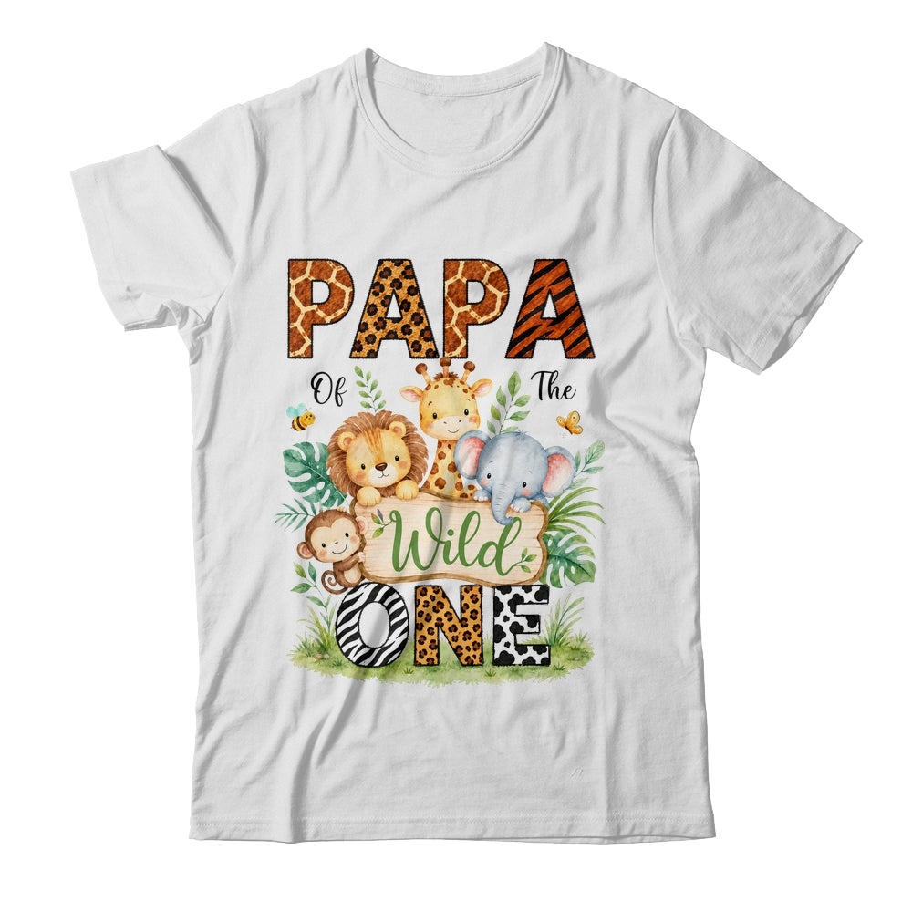 Papa Of The Wild One First Birthday Boy Jungle Safari Shirt & Hoodie | teecentury
