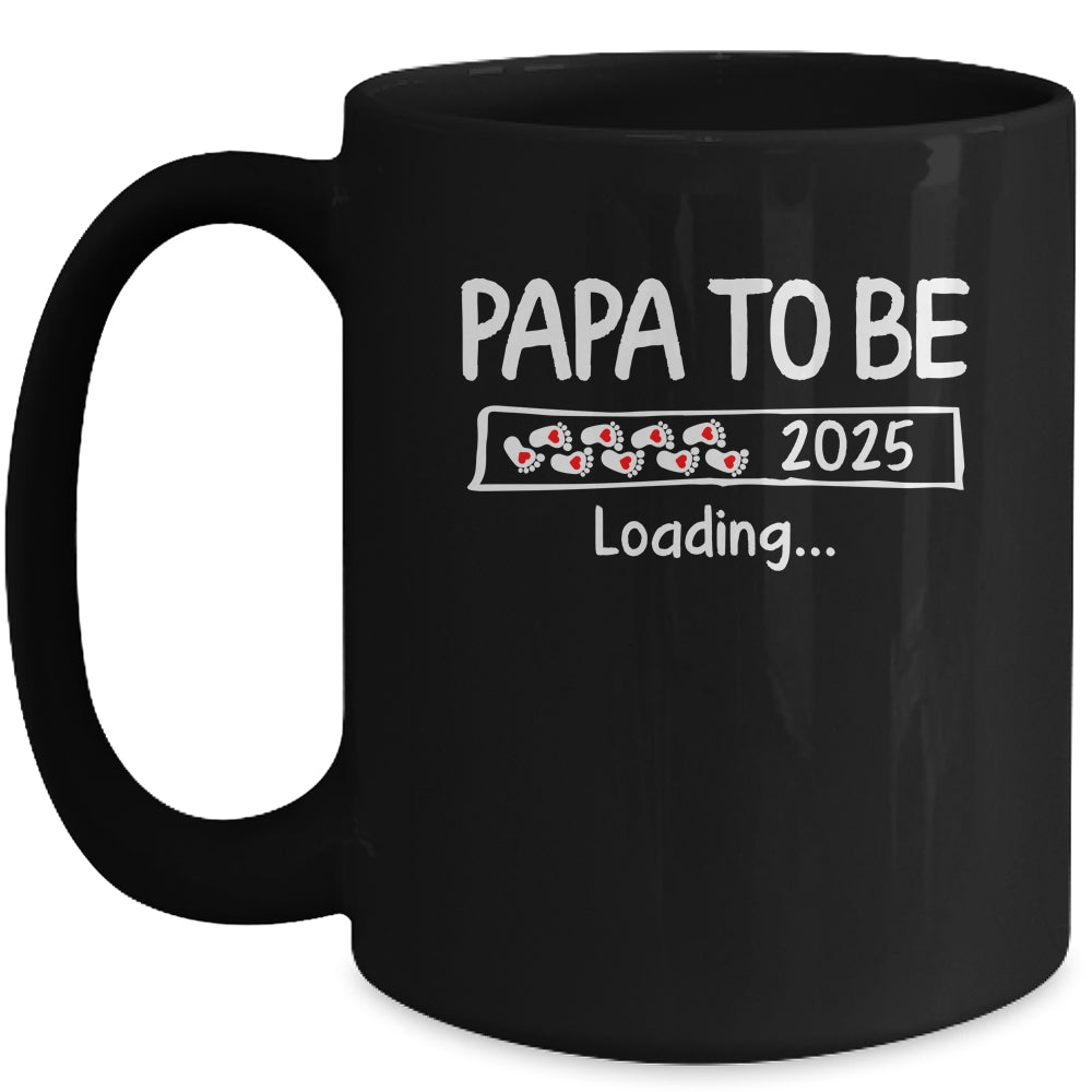 Papa To Be 2025 Loading Promoted To Papa Est 2025 Mug | teecentury
