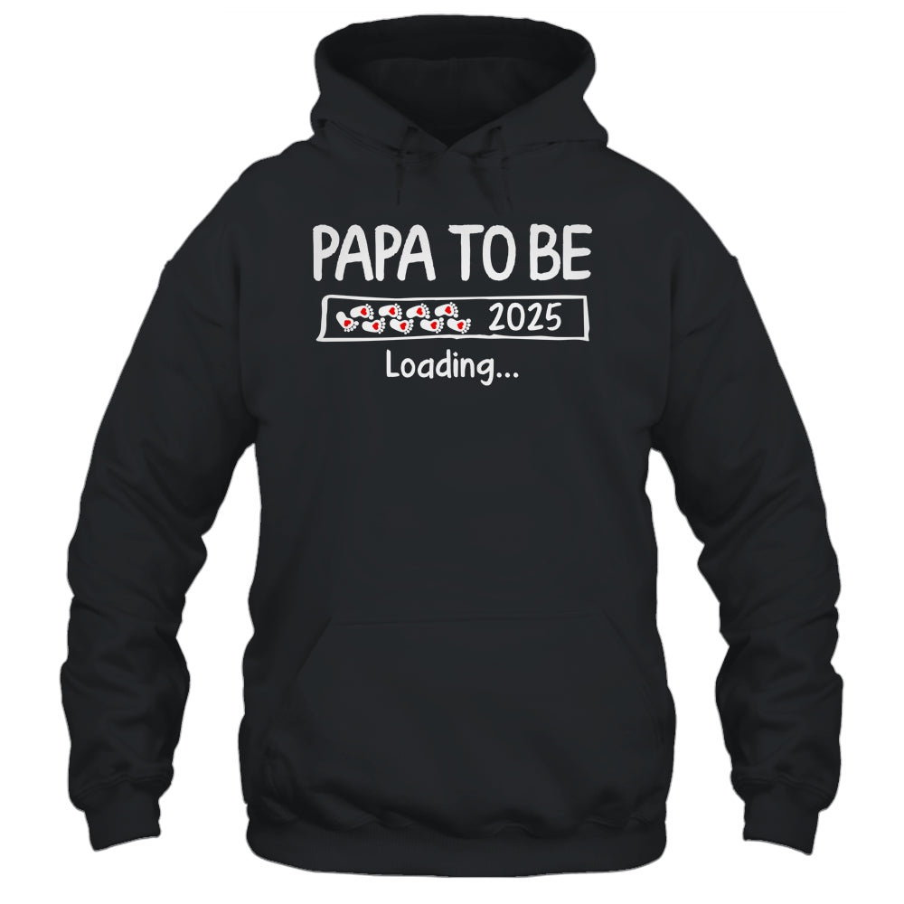 Papa To Be 2025 Loading Promoted To Papa Est 2025 Shirt & Hoodie | teecentury