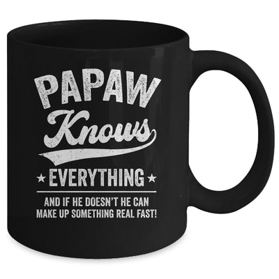 Papaw Knows Everything Fathers Day Birthday Christmas Mug | teecentury