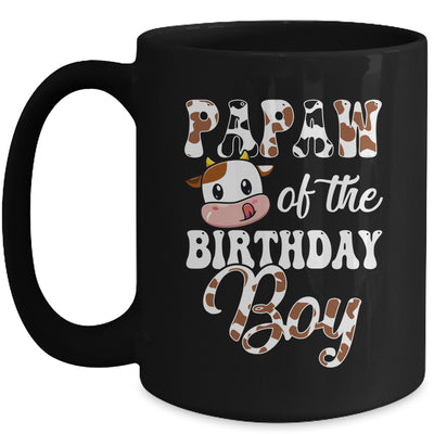 Papaw Of The Birthday Boy Cow Farm 1st Birthday Boy Mug | teecentury