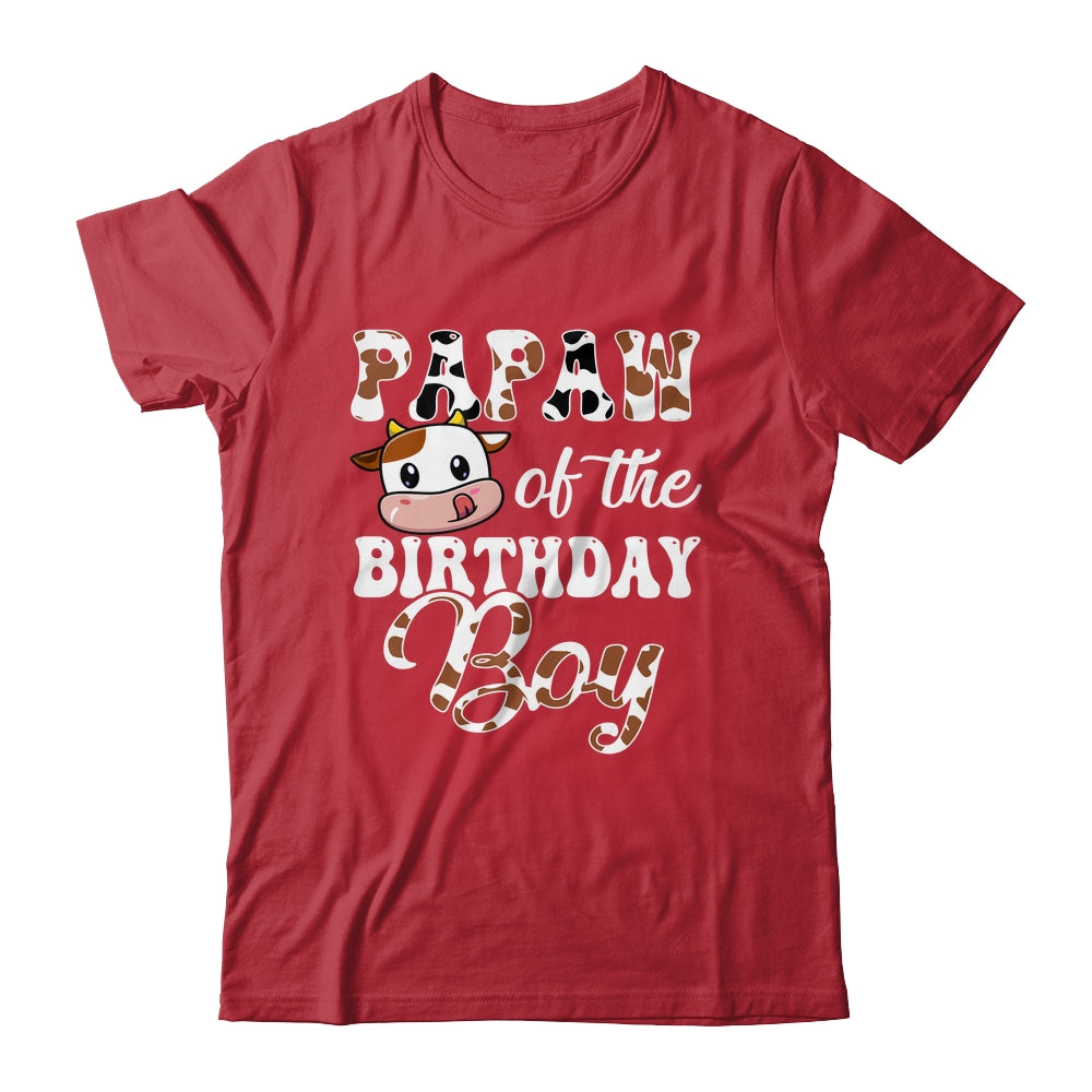 Papaw Of The Birthday Boy Cow Farm 1st Birthday Boy Shirt & Hoodie | teecentury