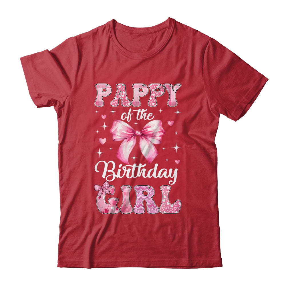 Pappy Of Birthday Girl Coquette Bow Matching Family Shirt & Hoodie | teecentury
