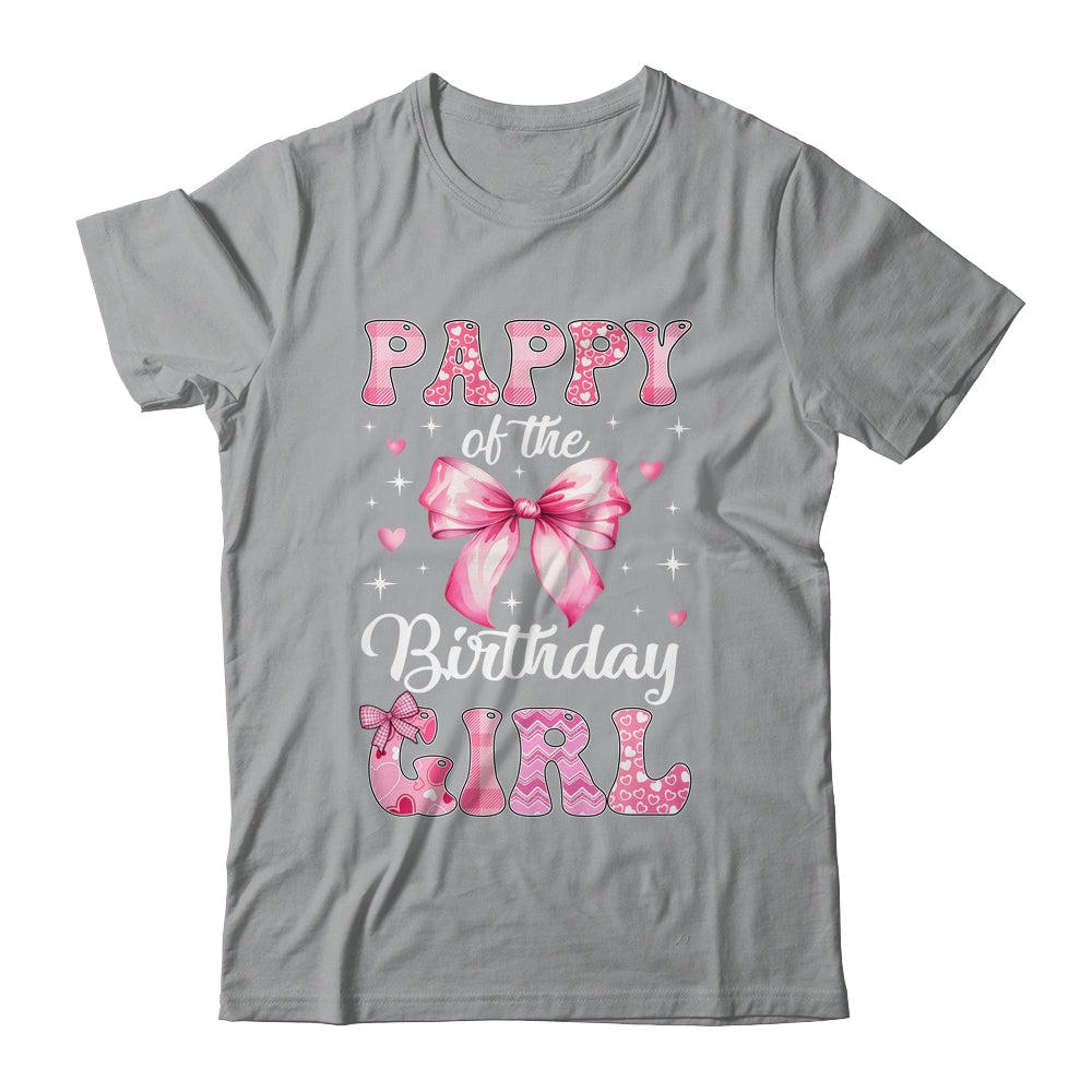 Pappy Of Birthday Girl Coquette Bow Matching Family Shirt & Hoodie | teecentury