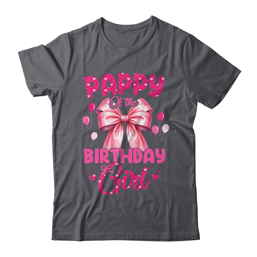 Pappy Of The Birthday Girl Coquette Bow Matching Family Shirt & Hoodie | teecentury