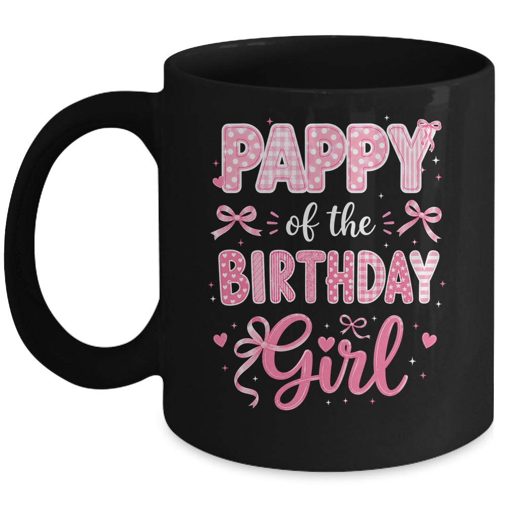 Pappy Of The Birthday Girl Matching Pink Coquette Bow Mug | teecentury