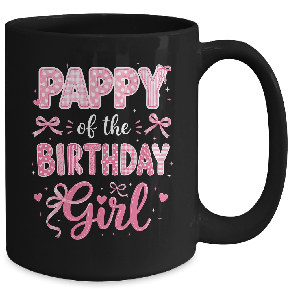 Pappy Of The Birthday Girl Matching Pink Coquette Bow Mug | teecentury