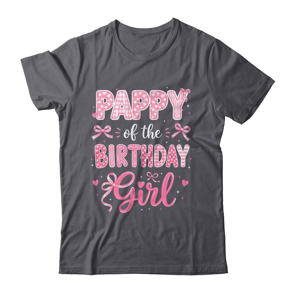Pappy Of The Birthday Girl Matching Pink Coquette Bow Shirt & Hoodie | teecentury