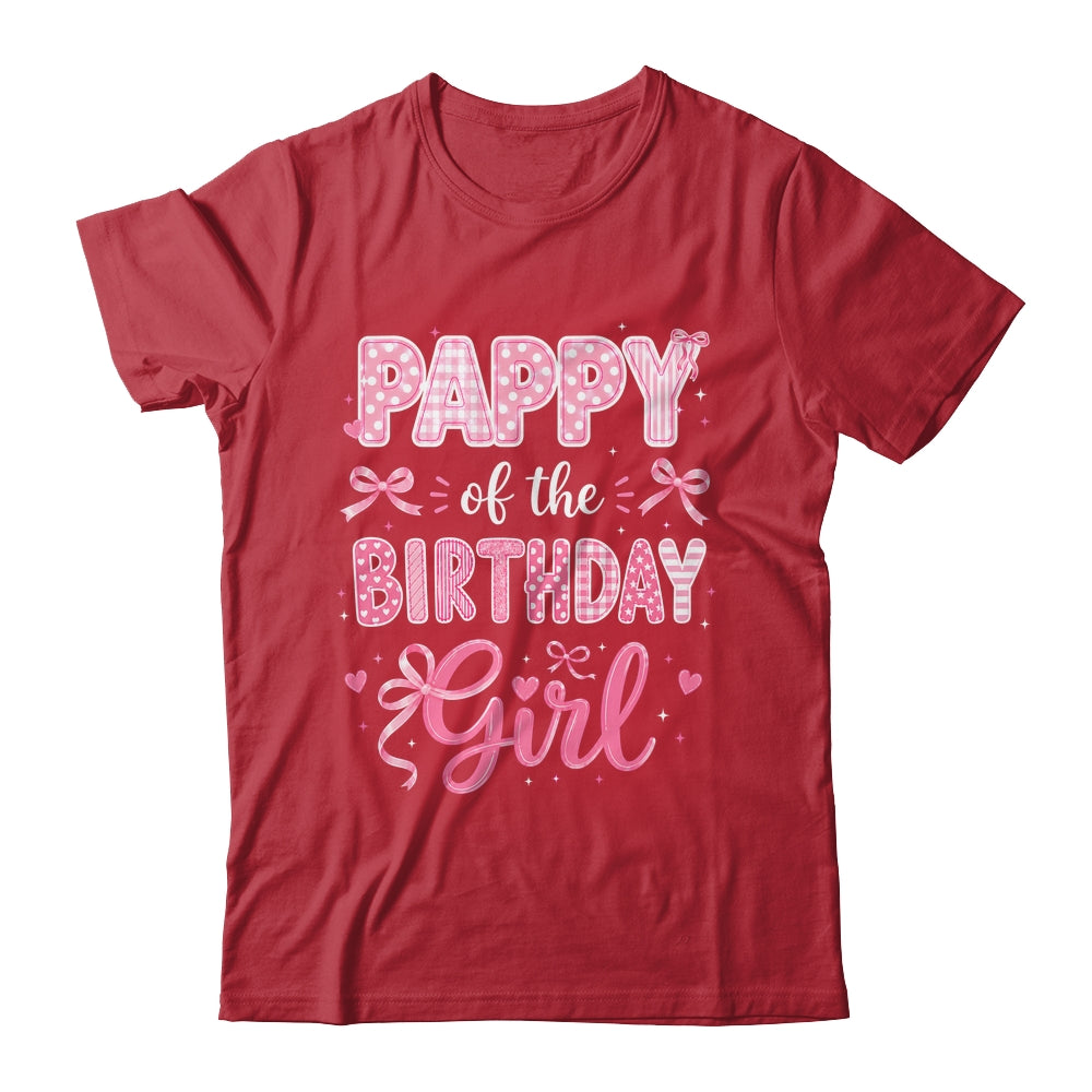 Pappy Of The Birthday Girl Matching Pink Coquette Bow Shirt & Hoodie | teecentury